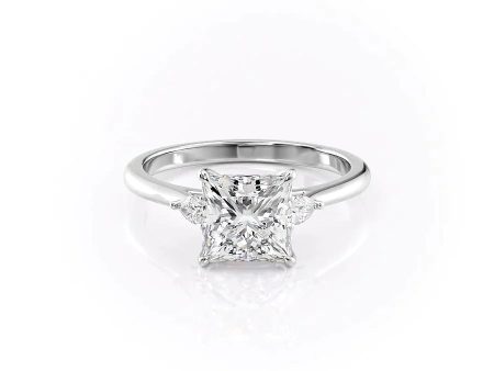 The Pears Liv Set With A 2.5 Carat Princess Moissanite on Sale